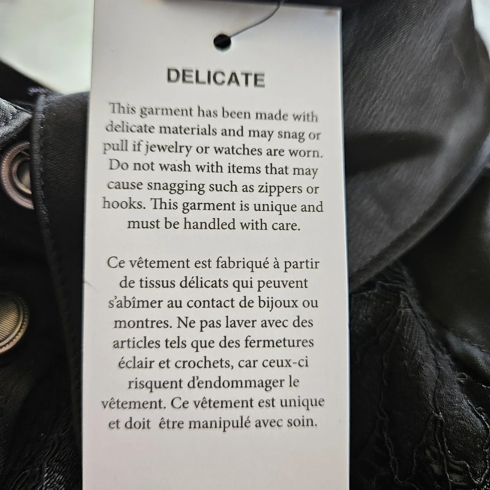 Guess Black Lace Button-Up Shirt - Picture 4 of 5